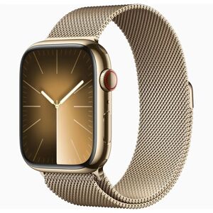 Apple Watch Series 9 GPS + Cellular 45mm Gold Stainless Steel Case with Gold Milanese Loop