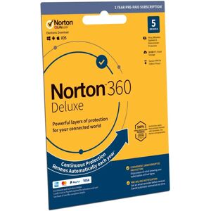 Symantec Norton 360 Premium Internet Security - 5 Devices - 12 Month Subscription - Electronic Download