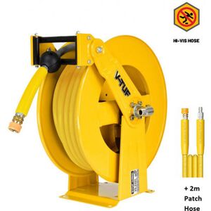 V-TUF V-TUF V5.2201-KIT2Y 20m Retractable Hose Reel - Powder Coated Steel + 20m Washflex Yellow 3/8 2W Hose MSQ Kit & 2m Patch Hose V-TUF V-TUF V5.2201-KIT2Y 20m Retractable Hose Reel - Powder Coated Steel + 20m Washflex Yellow 3/8 2W Hose MSQ Kit & 2m Patch Hose