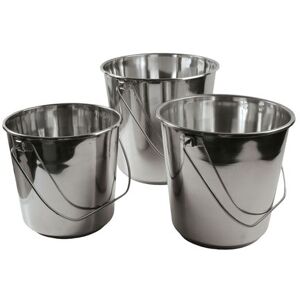 Laser Laser 8906 Stainless Steel Bucket Set 3pc Laser Laser 8906 Stainless Steel Bucket Set 3pc