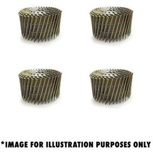 Tacwise Tacwise 1036 Extra Galvanised Flat Top Coil Nails Type 3.3 x 65 mm, Diamond Point, Ring Shank, 16° Inclined, Wire Collated, x 4000 Tacwise Tacwise 1036 Extra Galvanised Flat Top Coil Nails Type 3.3 x 65 mm, Diamond Point, Ring Shank, 16° Inclined, Wire Collated, x 4000