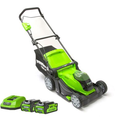 Greenworks 40V Greenworks G40LM41K2X 41cm Cordless Lawnmower with 2x 2Ah Batteries and Charger (40V) Greenworks 40V Greenworks G40LM41K2X 41cm Cordless Lawnmower with 2x 2Ah Batteries and Charger (40V)