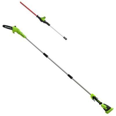 Greenworks GD40PSH pole saw / hedge trimmer - 40V cordless, long reach Greenworks GD40PSH pole saw / hedge trimmer - 40V cordless, long reach