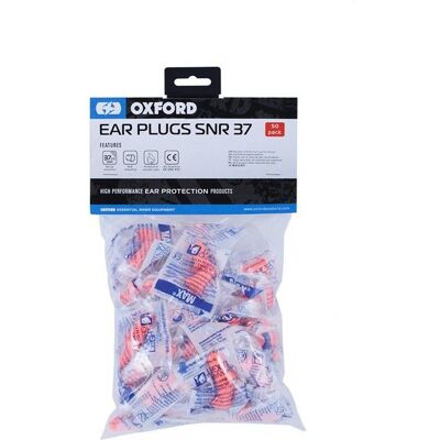 Oxford SNR37 Earplugs - Orange - Unisex Protection Oxford SNR37 Earplugs - Orange - Unisex Protection