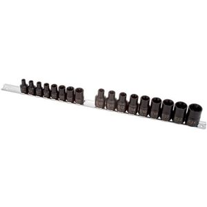 Laser Tools Impact Star Socket Set - 17pc E5 to E24 - 3/8" & 1/2" Laser Tools Impact Star Socket Set - 17pc E5 to E24 - 3/8" & 1/2"