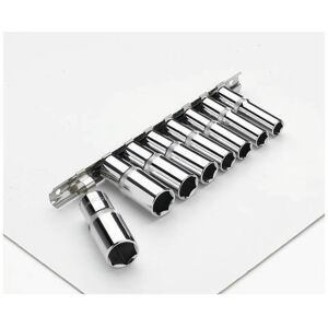 Clarke Clarke PRO412 8 Piece 3/8" Drive Anti Slip Deep Metric Socket & Rail Set 10 - 19mm Clarke Clarke PRO412 8 Piece 3/8" Drive Anti Slip Deep Metric Socket & Rail Set 10 - 19mm