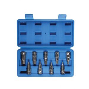 Blue Spot Tools BlueSpot 9 piece set 1/2" Hex Bit Sockets (H4 - H17) Blue Spot Tools BlueSpot 9 piece set 1/2" Hex Bit Sockets (H4 - H17)
