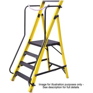 Youngman Fibreglass Meagstep Ladder - 6 Tread Platform - Ladder Youngman Fibreglass Meagstep Ladder - 6 Tread Platform - Ladder
