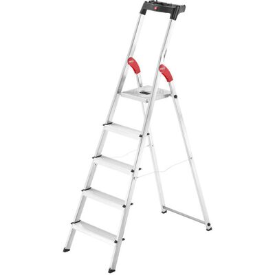 Hailo L60 Standardline Aluminium Step Ladders (5 Tread) Hailo L60 Standardline Aluminium Step Ladders (5 Tread)