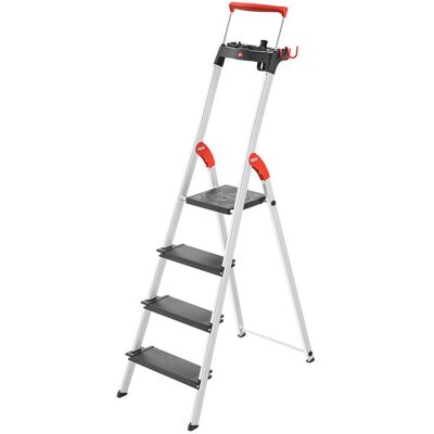 Hailo L100 TopLine Aluminium Safety Stepladder (4 Tread) Hailo L100 TopLine Aluminium Safety Stepladder (4 Tread)