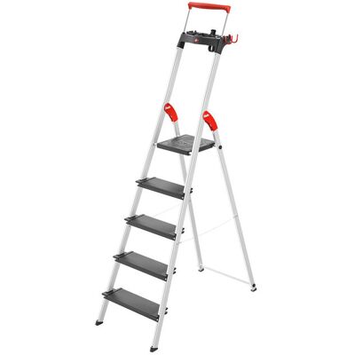 Hailo L100 TopLine Aluminium Safety Stepladder (5 Tread) Hailo L100 TopLine Aluminium Safety Stepladder (5 Tread)