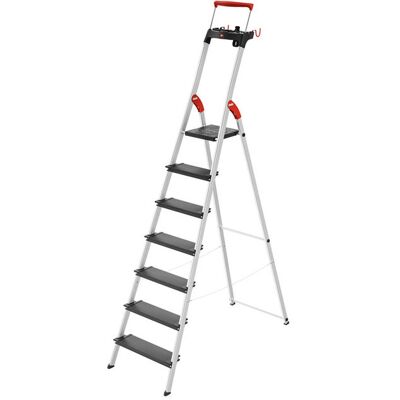 Hailo L100 TopLine Aluminium Safety Stepladder (7 Tread) Hailo L100 TopLine Aluminium Safety Stepladder (7 Tread)