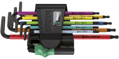 Wera Wera 967Spkl/9Bo 9 Piece Tx Key Set Tx8/Tx40 Long Multicolour