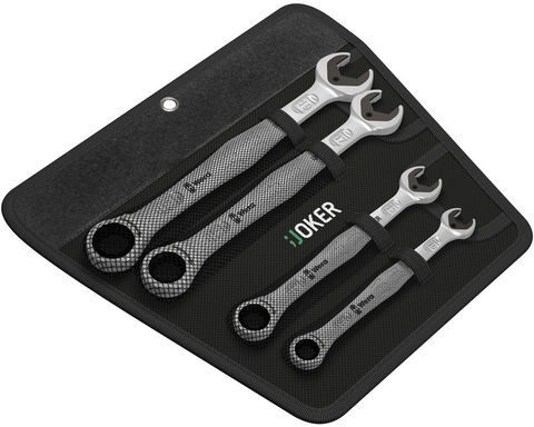 Wera Wera 073290 4 piece 10 - 19mm Joker Spanner Ratchet Combination Set in Clam Shell & Pouch