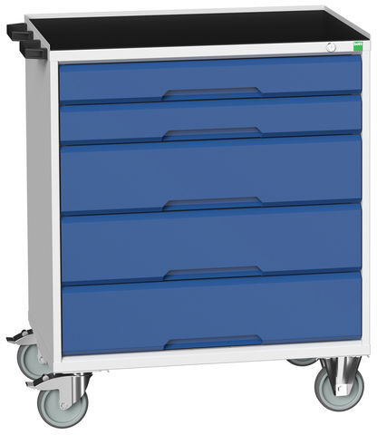 Bott Bott Verso Mobile 5 Drawer 800x550x965mm Cabinet With Top Tray And Mat