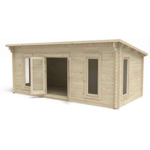 Forest Forest Garden Arley 6.0m x 3.0m Cabin - Pent Roof, Double Glazed 34kg Polyester Felt, plus Underlay (Home Delivery)
