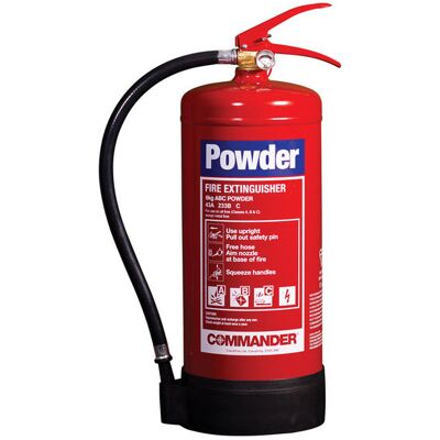Commander 6kg Dry Powder Fire Extinguisher Set - Fire Safety Commander 6kg Dry Powder Fire Extinguisher Set - Fire Safety