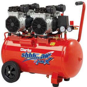 Clarke Clarke SHHH50/350 Shhh Air Max Twin Pump 16.9cfm 50 Litre 3.5HP Low Noise Oil Free Air Compressor (230V) Clarke Clarke SHHH50/350 Shhh Air Max Twin Pump 16.9cfm 50 Litre 3.5HP Low Noise Oil Free Air Compressor (230V)