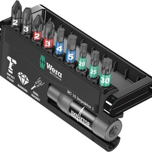 Wera 8740/51/55/67-9/Imp Dc Bit Check Impaktor Ph/Pz/Hex/Torx 10 Piece Set Wera 8740/51/55/67-9/Imp Dc Bit Check Impaktor Ph/Pz/Hex/Torx 10 Piece Set