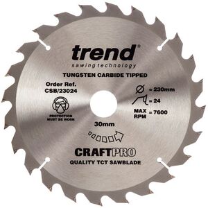 Trend Trend CSB/23024 Craft Saw Blade 230x30mm 24T Trend Trend CSB/23024 Craft Saw Blade 230x30mm 24T