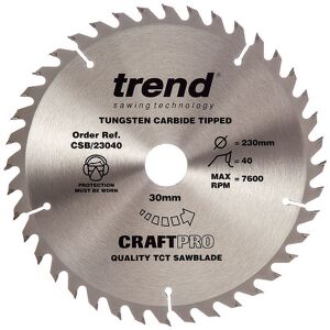 Trend Trend CSB/23040 Craft Saw Blade 230x30mm 40T Trend Trend CSB/23040 Craft Saw Blade 230x30mm 40T