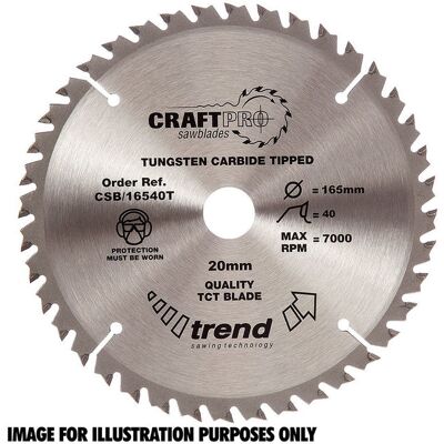 Trend Lama Circular Saw Blade - Carbide Tips - 165mm Trend Lama Circular Saw Blade - Carbide Tips - 165mm
