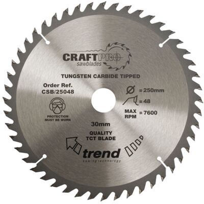 Trend CSB/31548 Craft Pro Circular Saw Blade - 315mm, 48 Teeth, Tungsten Carbide Trend CSB/31548 Craft Pro Circular Saw Blade - 315mm, 48 Teeth, Tungsten Carbide