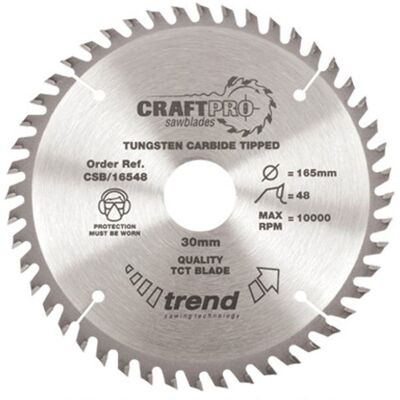 Trend CSB/16540T Craft Pro Thin Kerf TCT Blade - Circular Saw Blade Trend CSB/16540T Craft Pro Thin Kerf TCT Blade - Circular Saw Blade