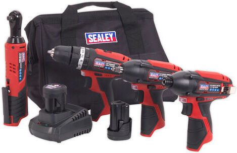 Sealey CP 12Volt Sealey CP1200COMBO CP1200 Series 4 x 12V Cordless Power Tool Combo Kit