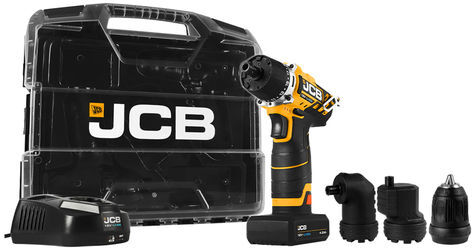 JCB JCB 21-12TPK2-WB-2 12V 4 in 1 Drill Driver with 2x2.0Ah Batteries in W-Boxx 102 Power Tool Case