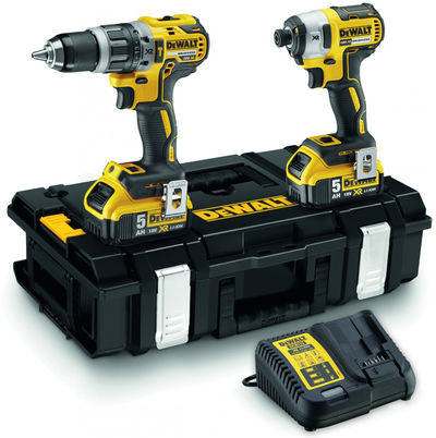 DeWalt XR FLEXVOLT DeWalt DCK266P2 18V XR Impact Driver & Hammer Drill with 2x5.0Ah Batteries