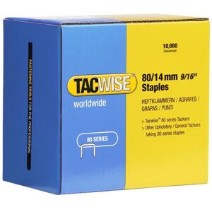 Tacwise 0385 Type 80 /14mm Galvanised Upholstery Staples, x 10000 Tacwise 0385 Type 80 /14mm Galvanised Upholstery Staples, x 10000