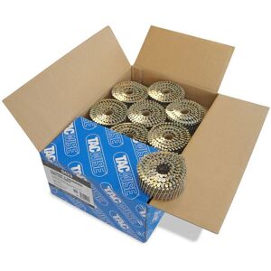 Tacwise Tacwise 0423 Galvanised Flat Top Coil Nails Type 2.5 x 50 mm, Diamond Point, Ring Shank, 16° Inclined, Wire Collated, x 9000 Tacwise Tacwise 0423 Galvanised Flat Top Coil Nails Type 2.5 x 50 mm, Diamond Point, Ring Shank, 16° Inclined, Wire Collated, x 9000