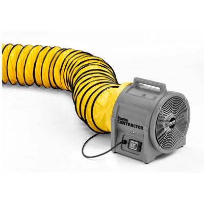 Clarke 12” Flexible PVC Duct for Contractor CON305 and CON350 Ventilation Fans - Yellow Clarke 12” Flexible PVC Duct for Contractor CON305 and CON350 Ventilation Fans - Yellow