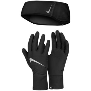 Nike Essential Stirnband + Gloves Women  - black - Size: Extra Small