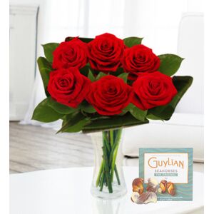 Prestige Flowers 6 Roses - Free Chocs