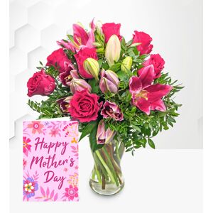 Prestige Flowers Rose and Lily with Card