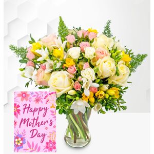 Prestige Flowers Rose and Freesia with Card