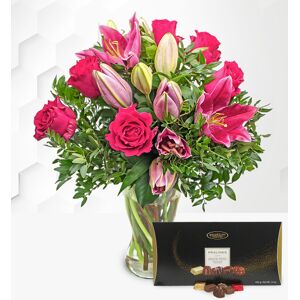 Prestige Flowers Rose and Lily & Luxury Chocolates