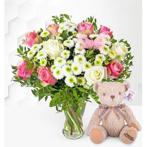 Prestige Flowers Rose Medley with Teddy