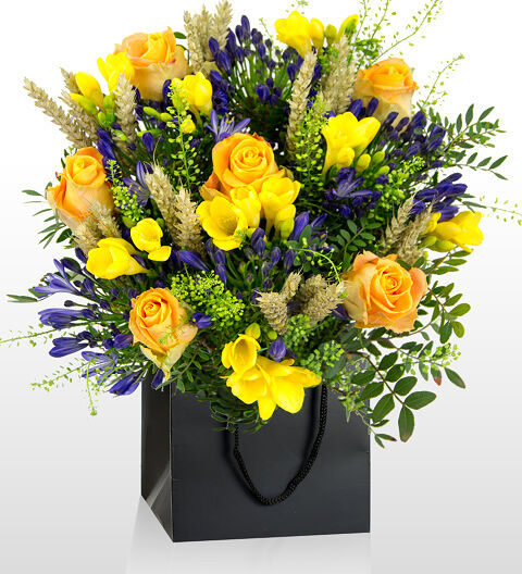 Prestige Flowers Wheatfields by Van Gogh - National Gallery Flowers - National Gallery Bouquets - Luxury Bouquets - Luxury Flowers