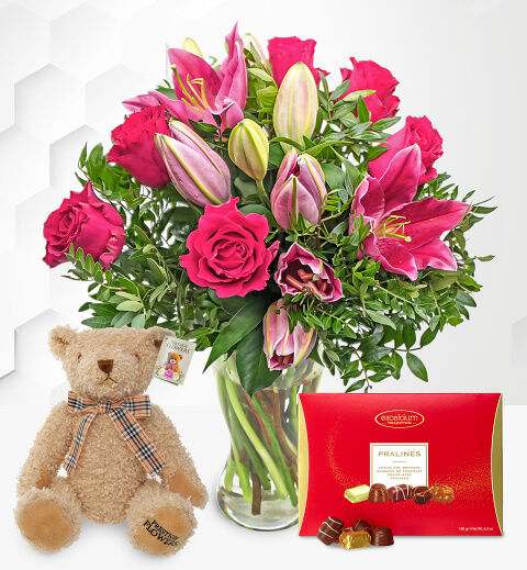 Prestige Flowers Rose and Lily Gift