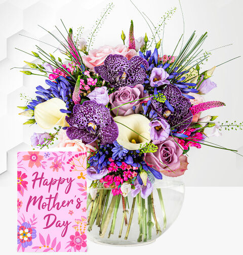 Prestige Flowers Sapphire Medley with Card