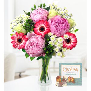 Prestige Flowers Peony Bouquet - Free Chocs