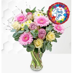 Prestige Flowers Country Garden with Thank You Balloon