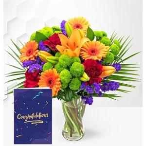 Prestige Flowers Joyful with Congratulations Card