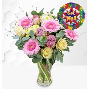 Prestige Flowers Country Garden with Get Well Balloon