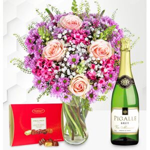 Prestige Flowers Pink Sunshine with Fizz & Chocolates