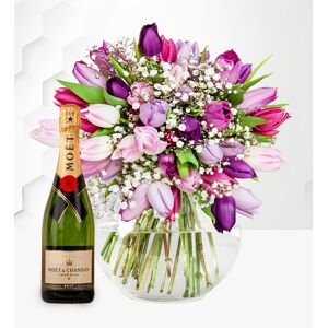 Prestige Flowers Luxury Mixed Tulips & Moet