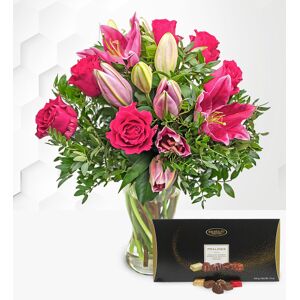 Prestige Flowers Rose and Lily & Luxury Chocolates